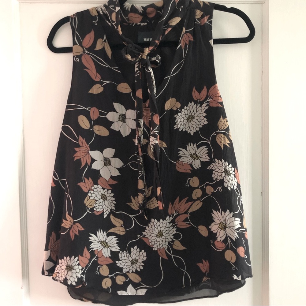 Anthropologie Maeve floral sleeveless blouse, 8